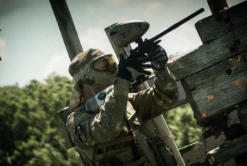 Paintball game atmosphere